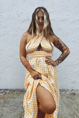 Picnic Date Gingham Maxi Dress