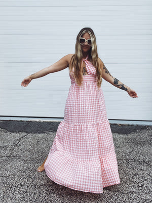 Picnic Date Gingham Maxi Dress