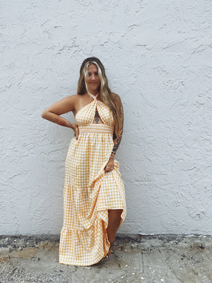 Picnic Date Gingham Maxi Dress