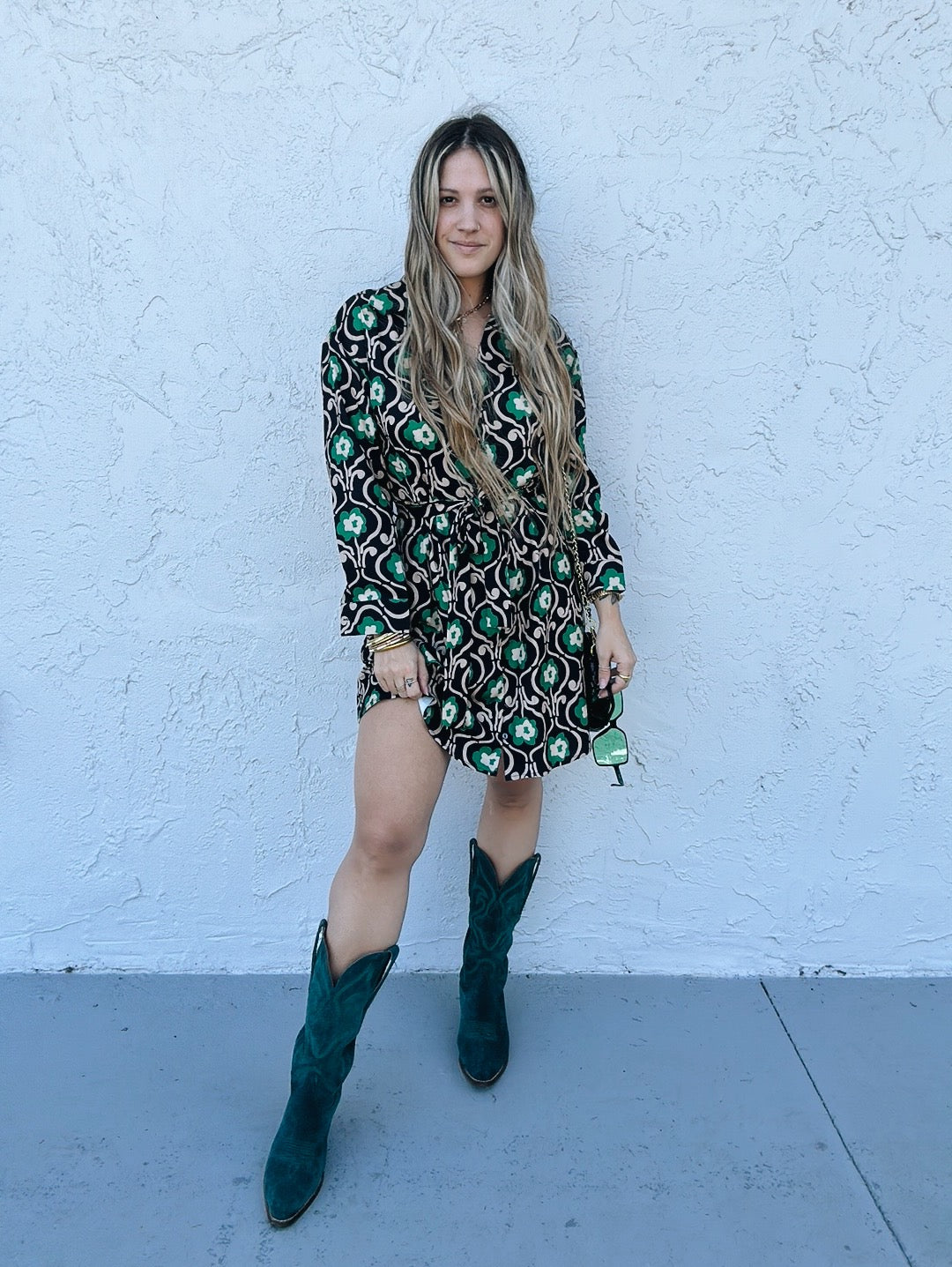 Lucky In Love Retro Print Mini Dress