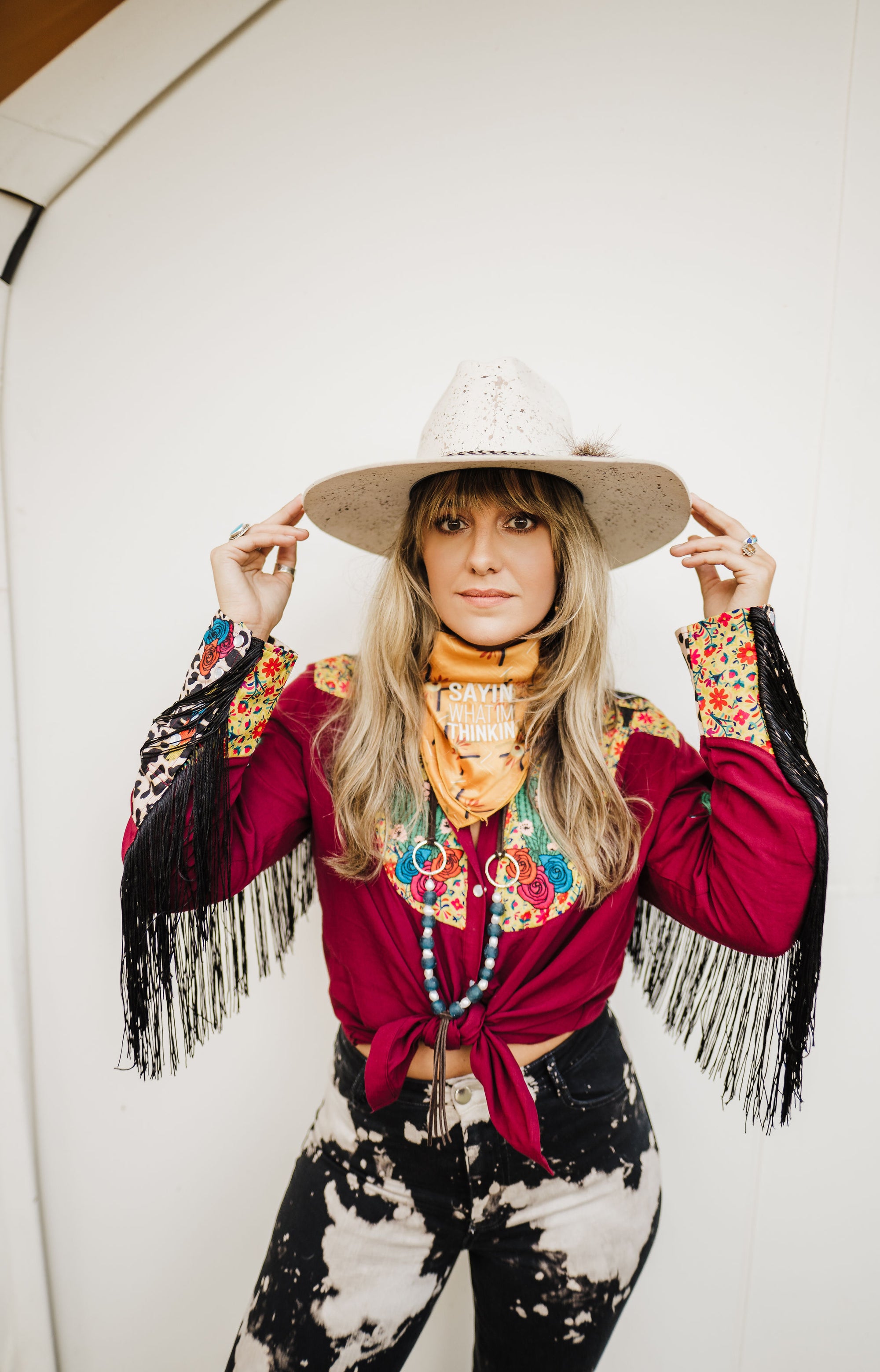 Sunday Best Embroidered Pearl Button Top ~ Lainey Wilson X Lil Bee's Bohemian