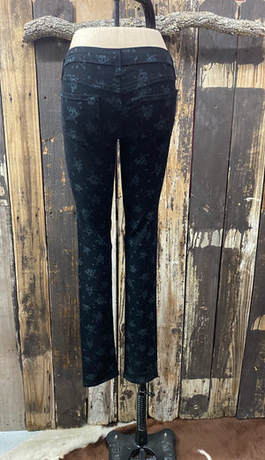 Black Skeleton Printed Jeans ~ Size 3  ~ Queen Bee’s Closet #639
