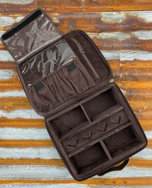 Jetsetter Cowhide & Tooled Leather Travel Case