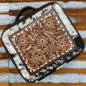 Jetsetter Cowhide & Tooled Leather Travel Case
