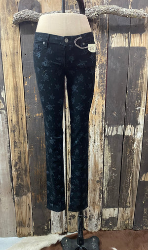 Black Skeleton Printed Jeans ~ Size 3  ~ Queen Bee’s Closet #639