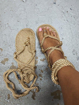 The Romano Rope Sandal In Camel