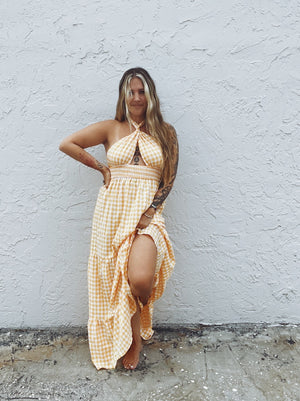 Picnic Date Gingham Maxi Dress