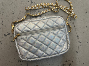 French Quarter Quilted Metallic Cross Body Purse
