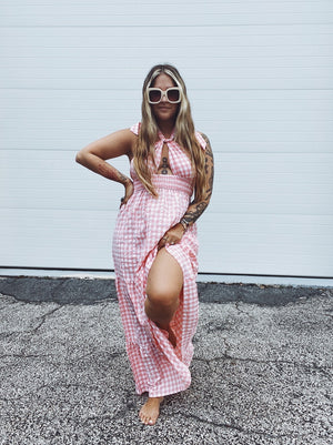 Picnic Date Gingham Maxi Dress