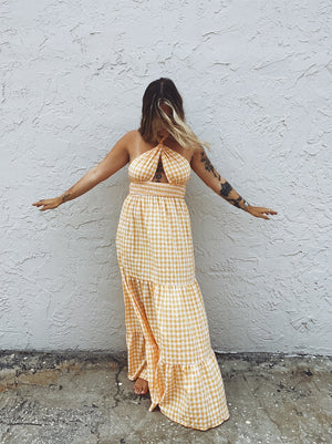 Picnic Date Gingham Maxi Dress