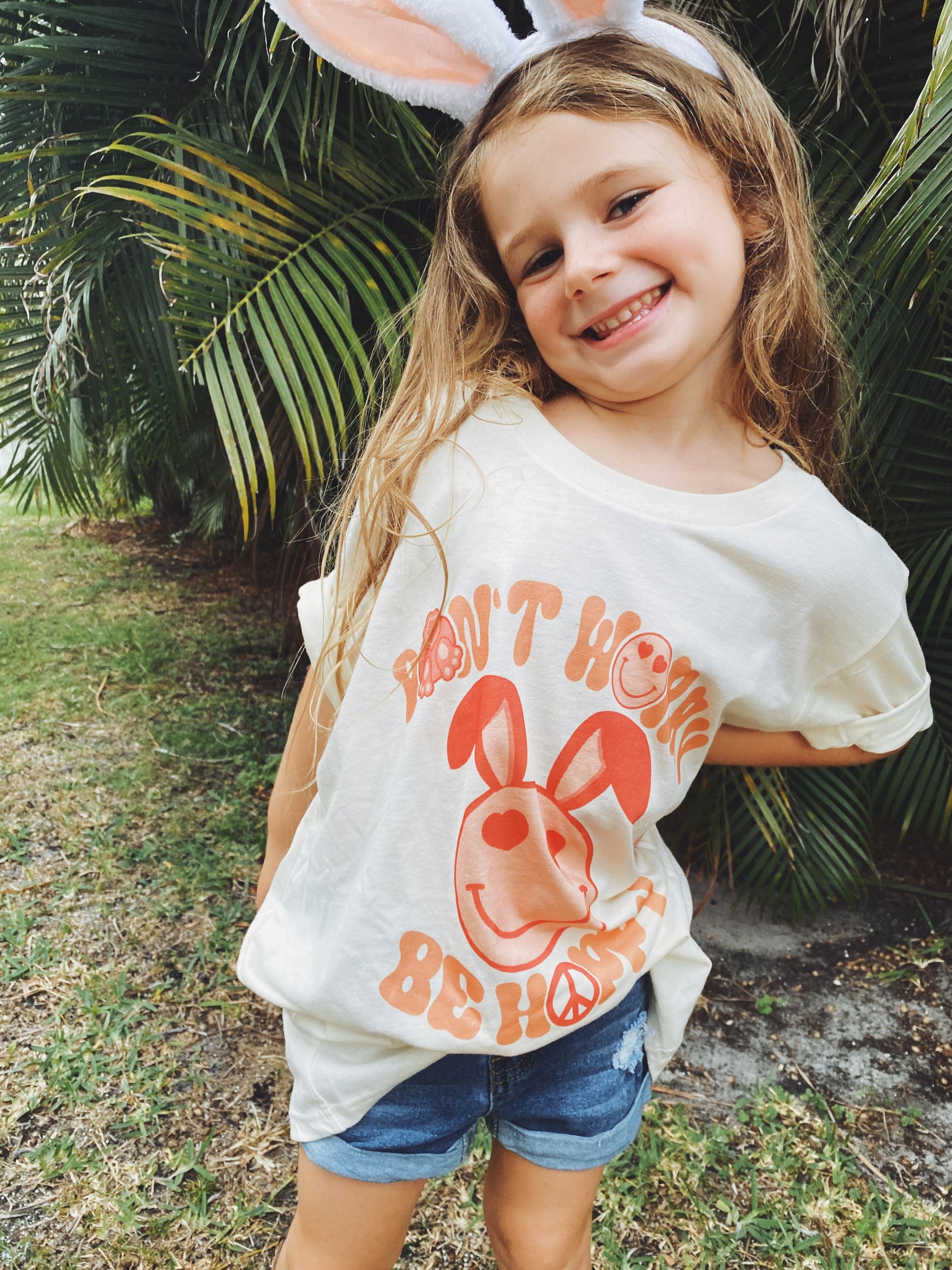 Don't Worry Be Hoppy Mama & Me Graphic Tee (made 2 order) LC