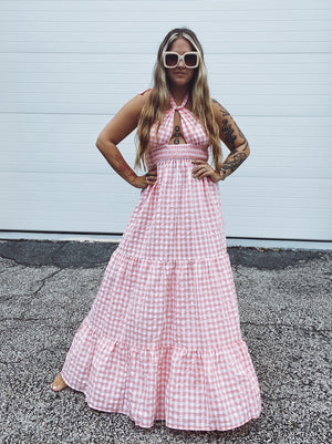 Picnic Date Gingham Maxi Dress