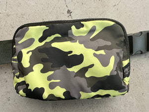Anywhere Camouflage Print Water Resistant Belt Bag