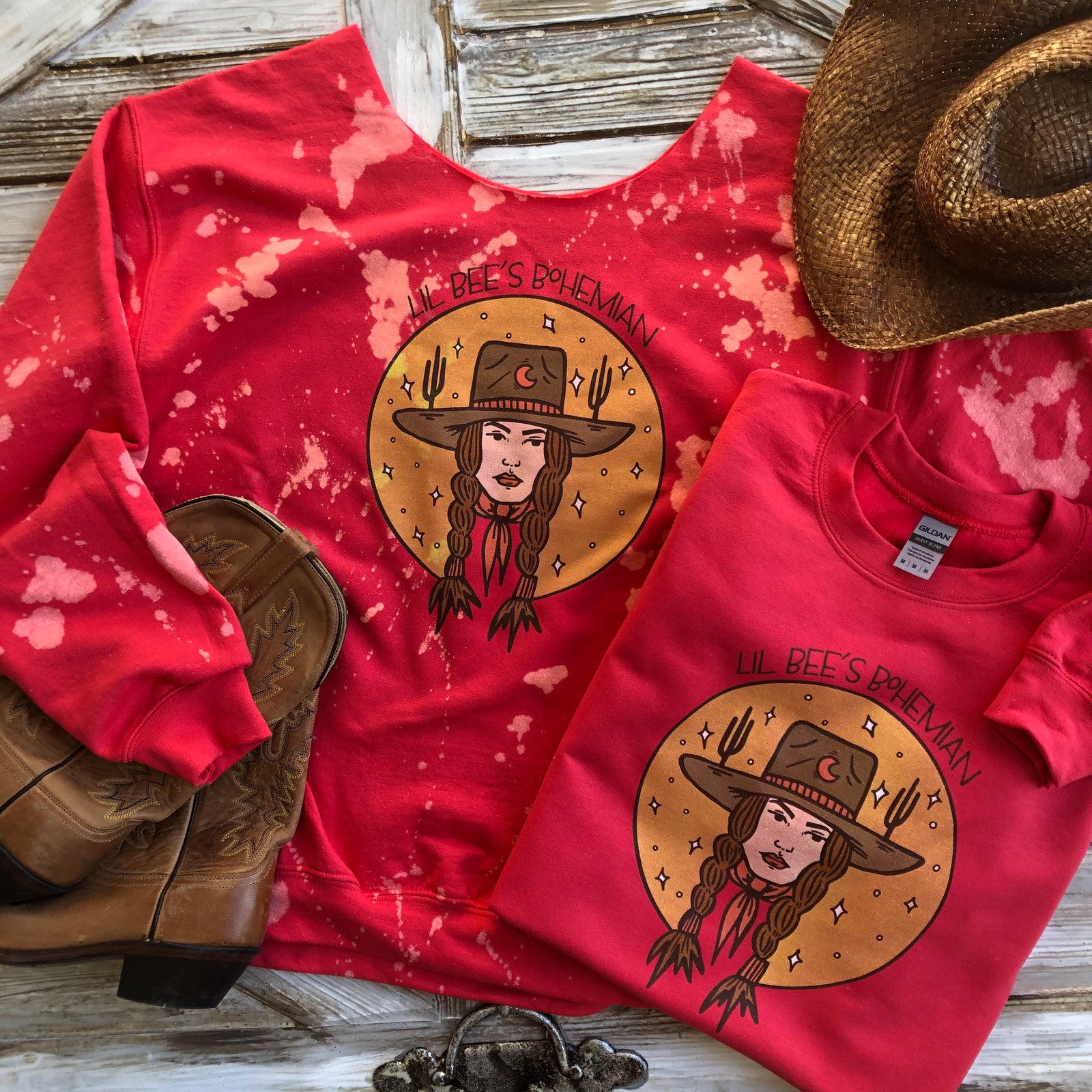 Desert Moon Child Bohemian Cowgirl Sweatshirts