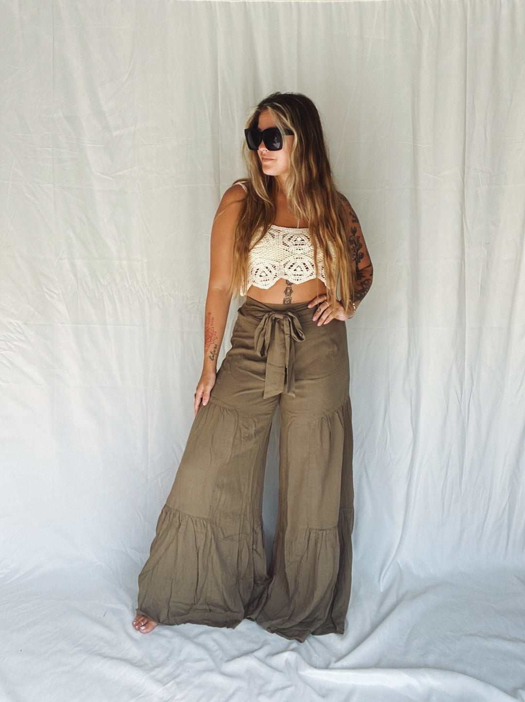 Tiered Up Wide Leg Pants