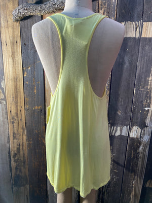 Free People Yellow Strappy Front Tank ~ Size M ~ Queen Bee’s Closet #403