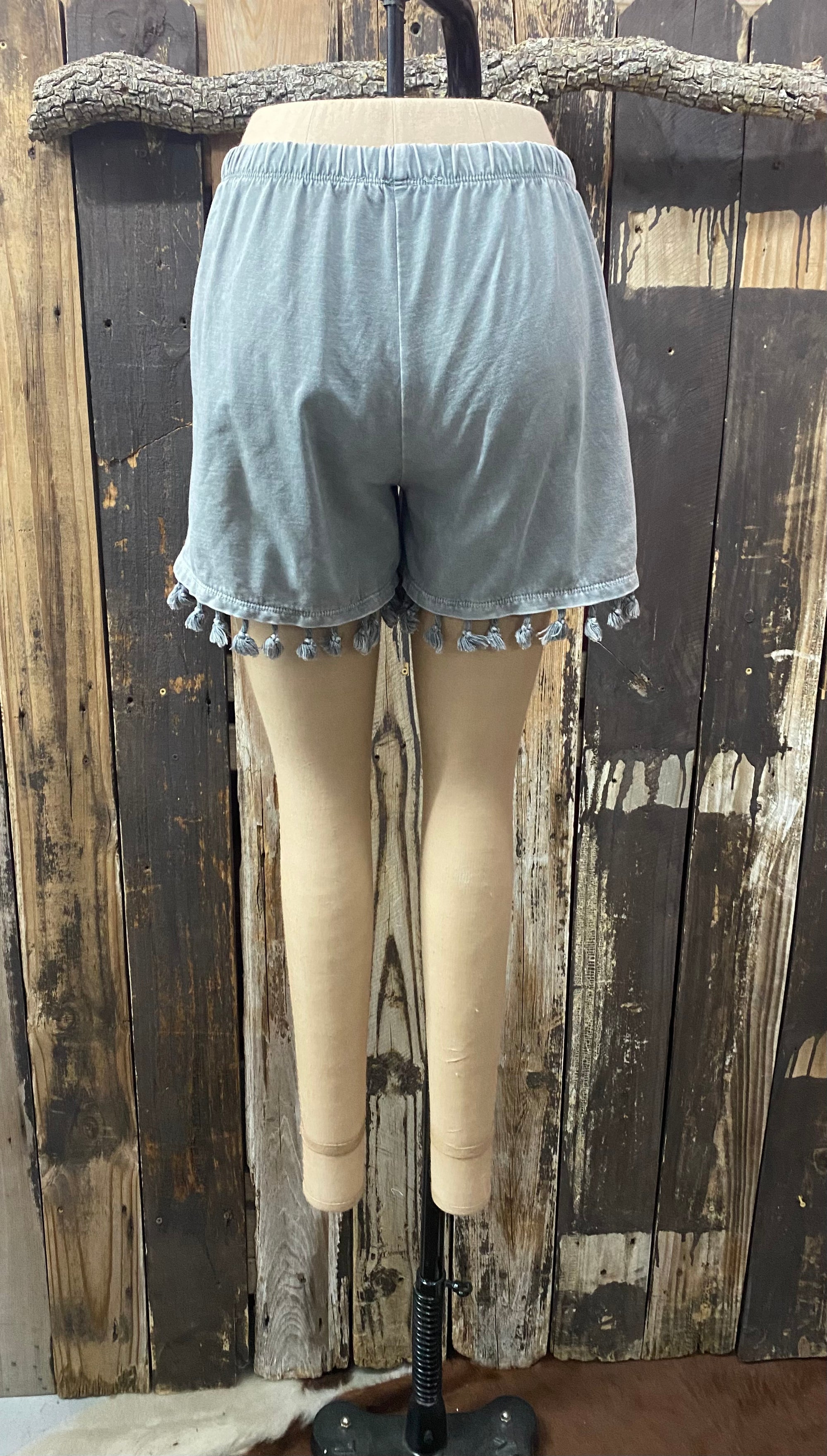 Mineral Wash Pom Dark Grey Shorts  ~ Size S & L  ~ Queen Bee’s Closet #627