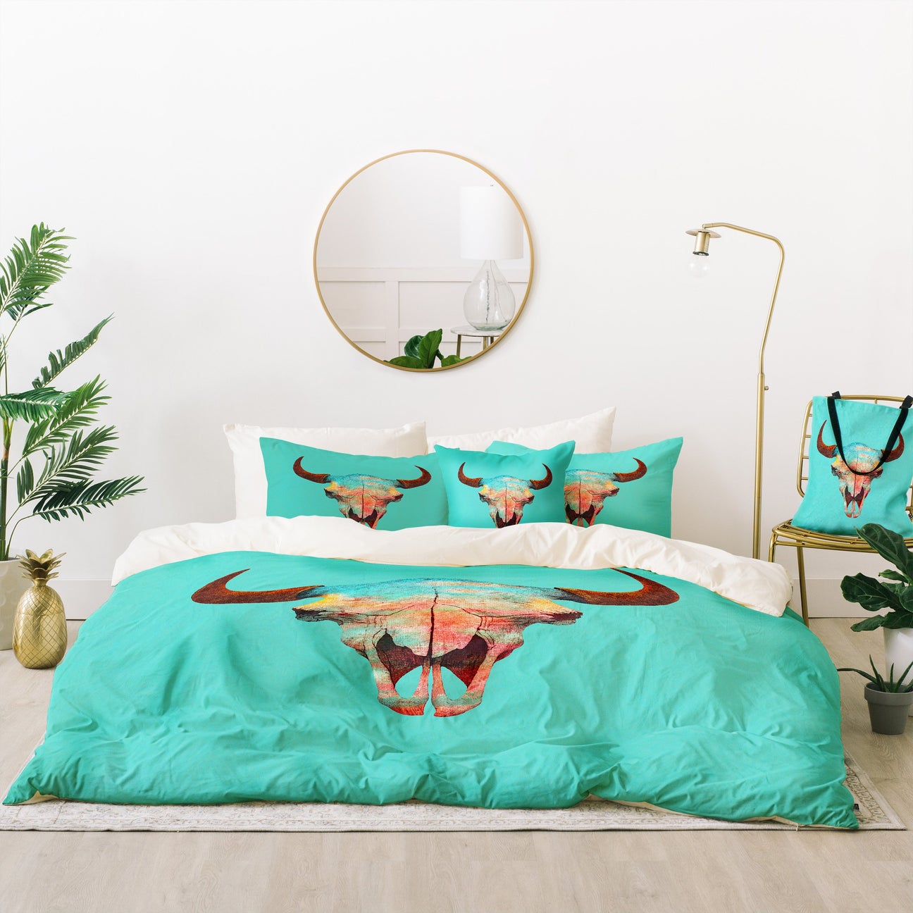 "Ole Turquoise Sky" Duvet Cover (DS)