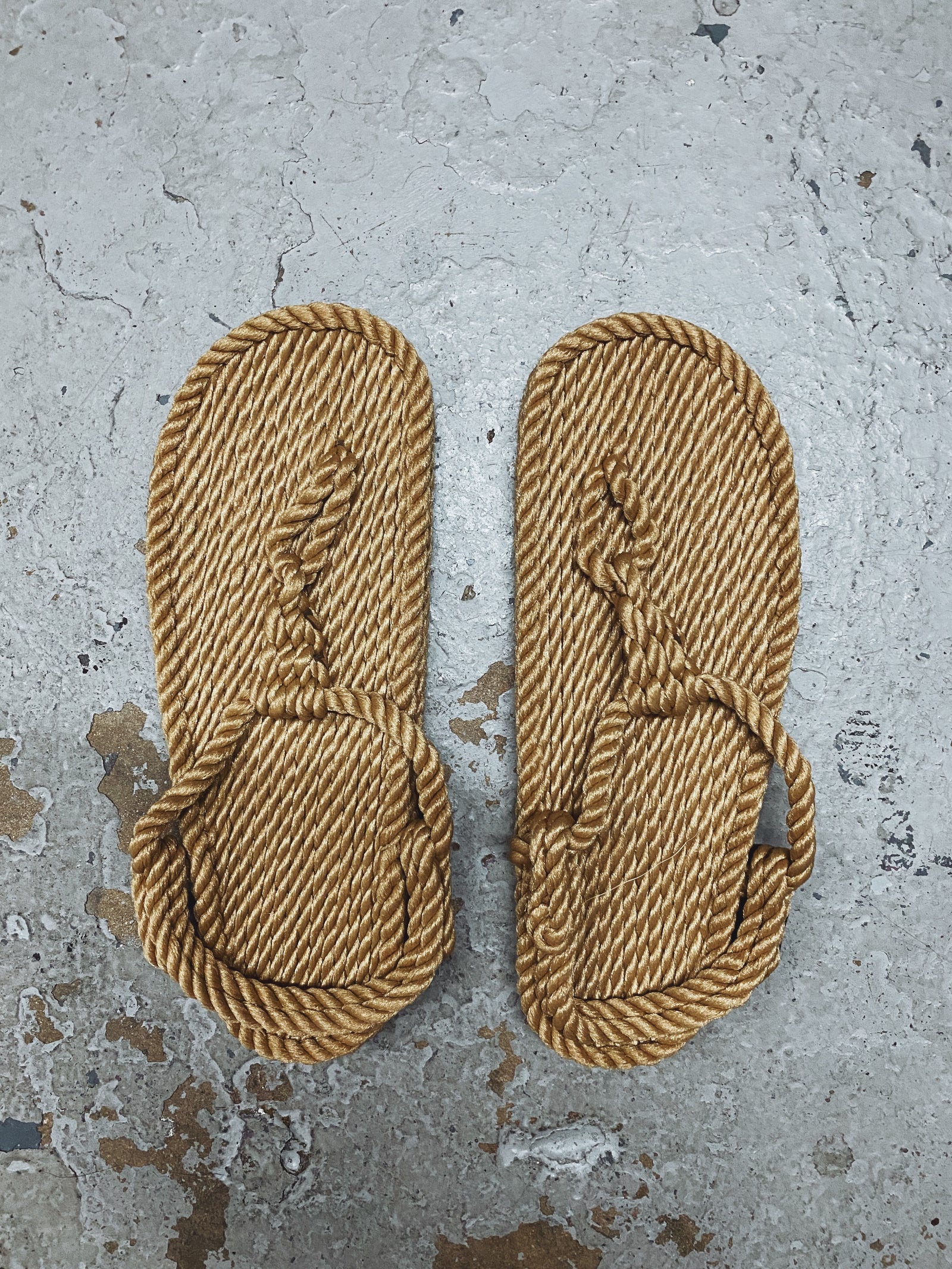 The Athena Rope Sandal In Camel