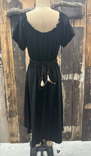 Black Ruffle Sleeve Dress ~ Size 1XL ~ Queen Bee’s Closet #848