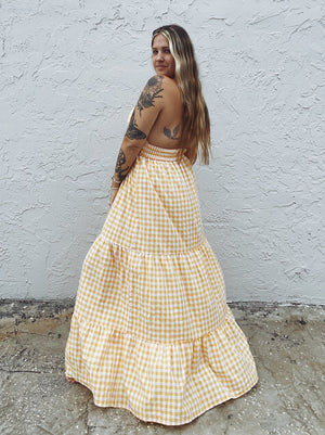 Picnic Date Gingham Maxi Dress