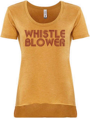 Whistle Blower Retro Style Hi Low Off The Shoulder Graphic Tee ~ FINAL SALE