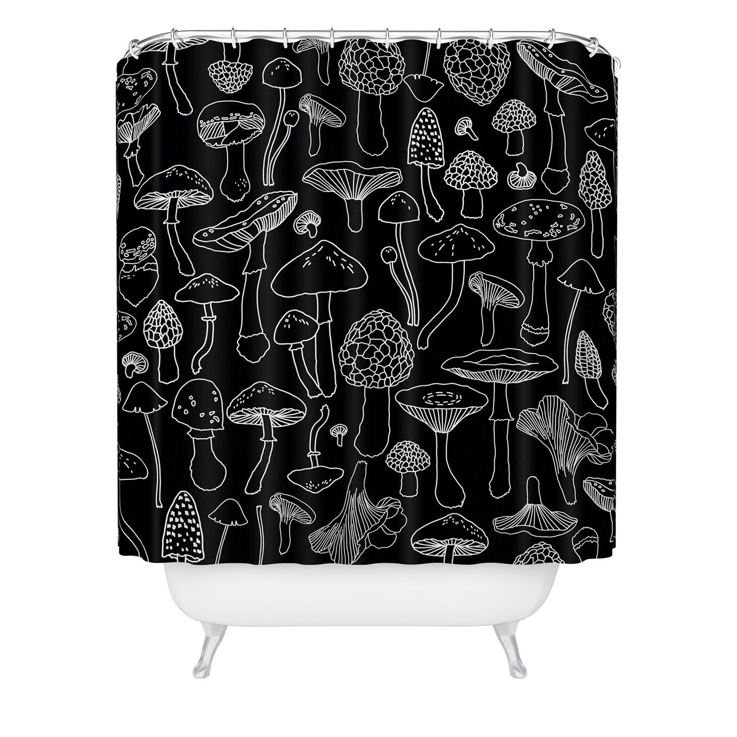 "Ole Marcella Mushrooms" Shower Curtain (DS)
