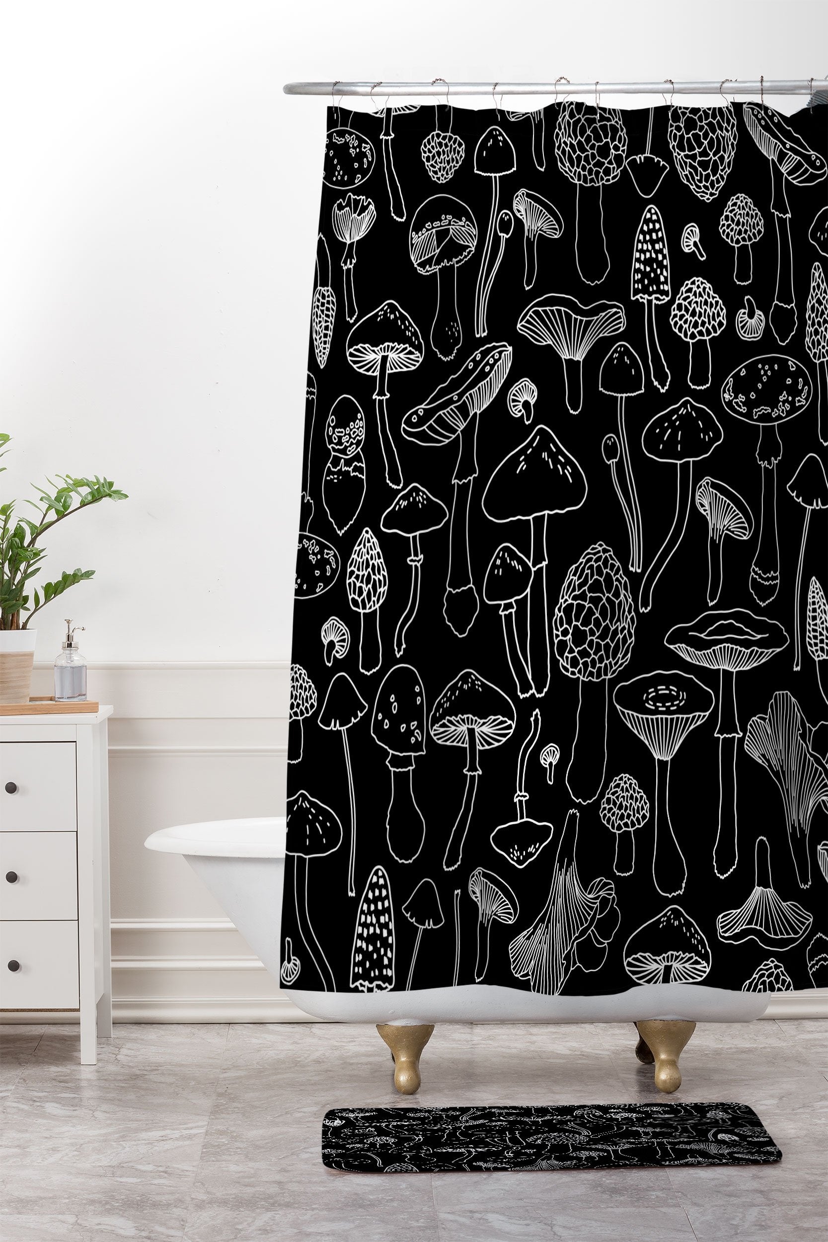 "Ole Marcella Mushrooms" Foam Bathroom Mat (DS)