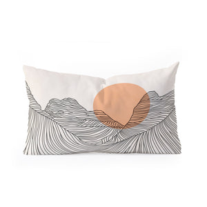 "Ole Mountain Lines" Oblong Throw Pillow (DS)