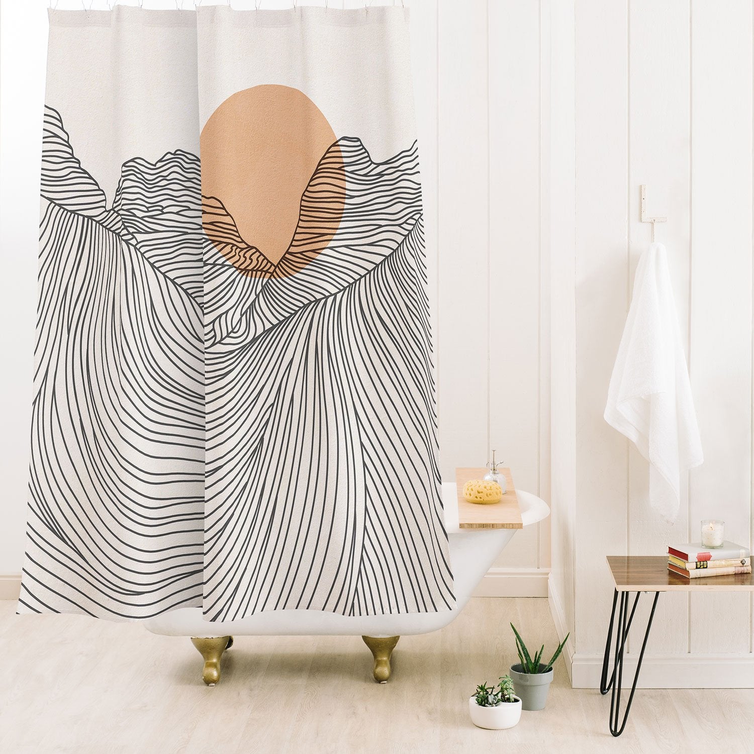 "Ole Mountain Lines" Shower Curtain (DS)