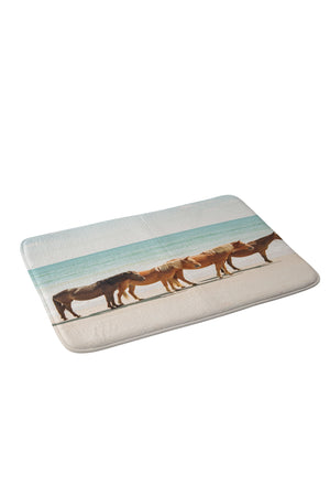 Summer Beach Horses Foam Bathroom Mat (DS) DD