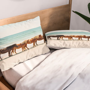 Summer Beach Horses Pillow Shams (DS) DD