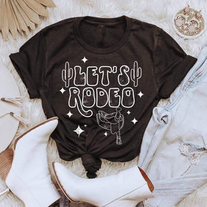 Let's Rodeo Stars & Saddle Western Graphic Tee (made 2 order) LC