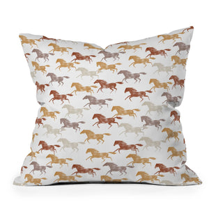 Wild Horses Indoor / Outdoor Throw Pillows (DS) DD