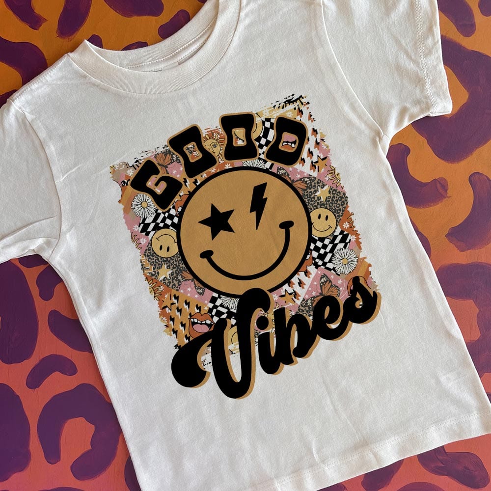 Groovy Good Vibes Mama & Me Graphic Tee (made 2 order) LC