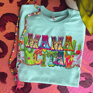 Mamacita Mint Graphic Tee (made 2 order) LC