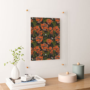 Autumn Poppies Floating Acrylic Print (DS) DD