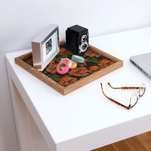 Autumn Poppies Square Tray (DS) DD