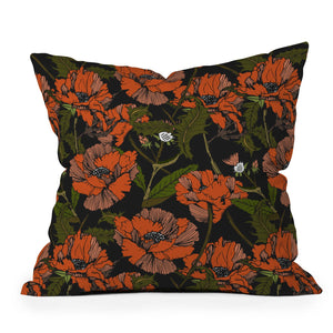 Autumn Poppies Indoor / Outdoor Throw Pillows (DS) DD