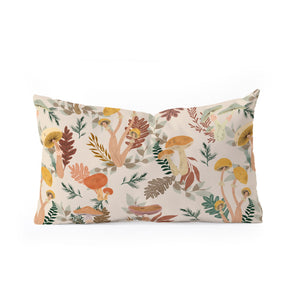 "Ole Colorful Mushrooms" Oblong Throw Pillow (DS)