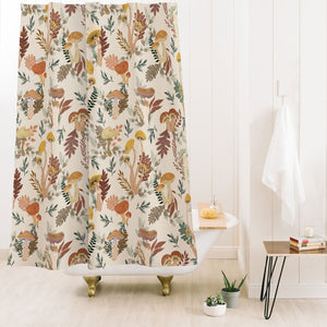 "Ole Colorful Mushrooms" Shower Curtain (DS)