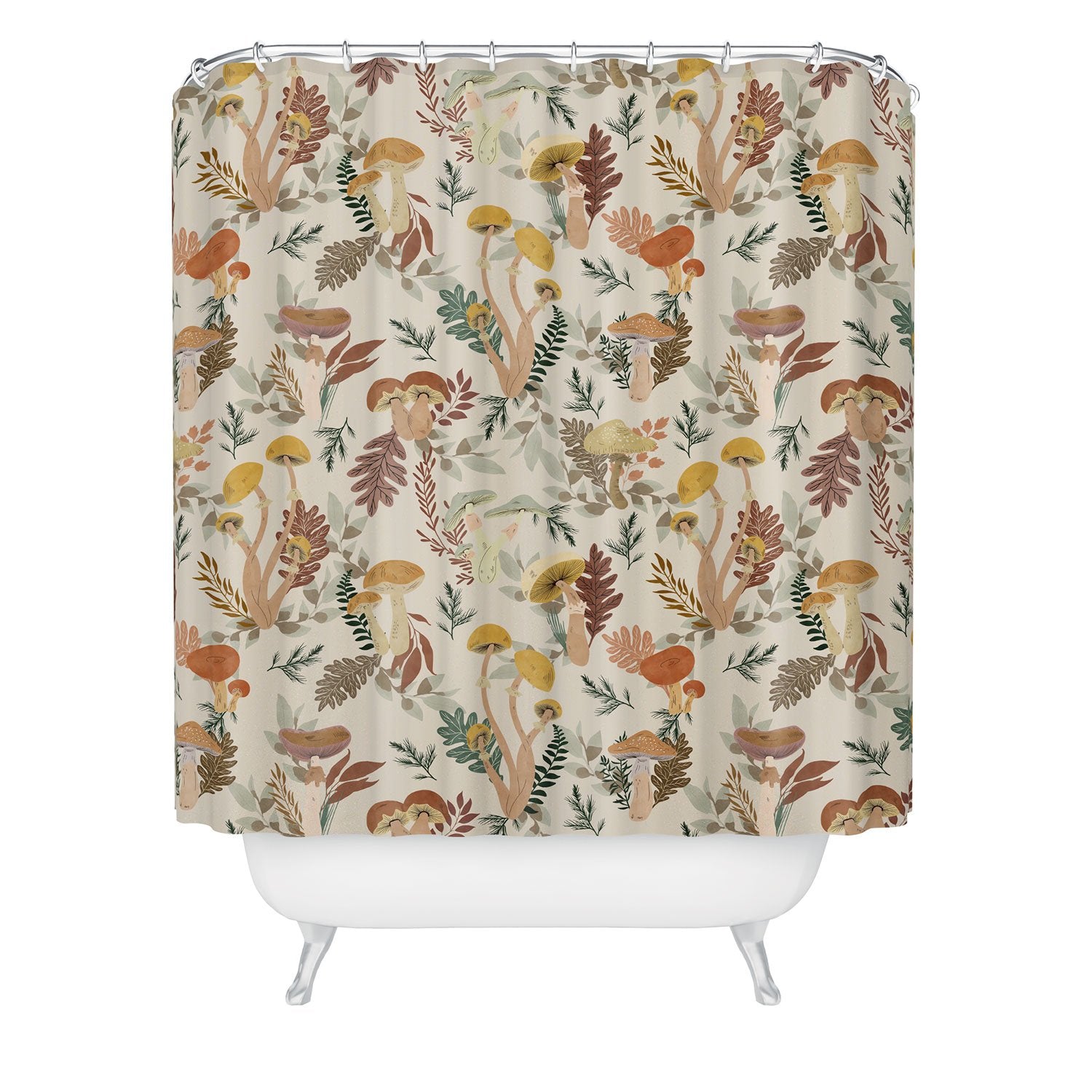 "Ole Colorful Mushrooms" Shower Curtain (DS)
