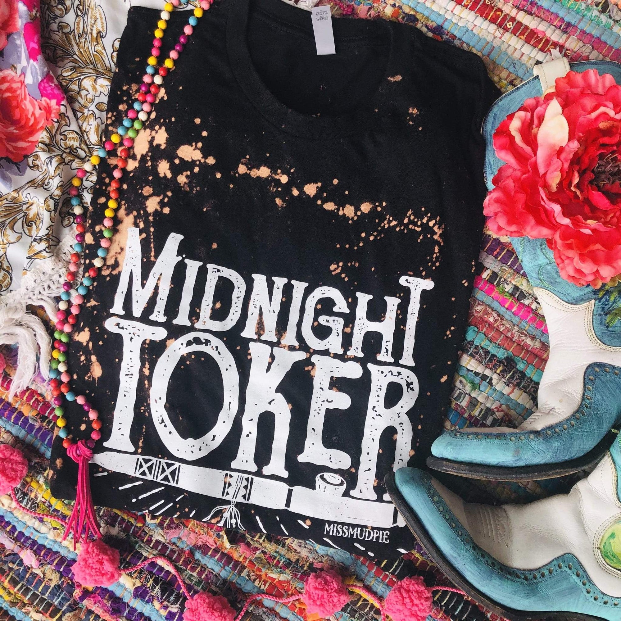 Midnight Toker Tie Dye Black Graphic Tee (made 2 order) LC