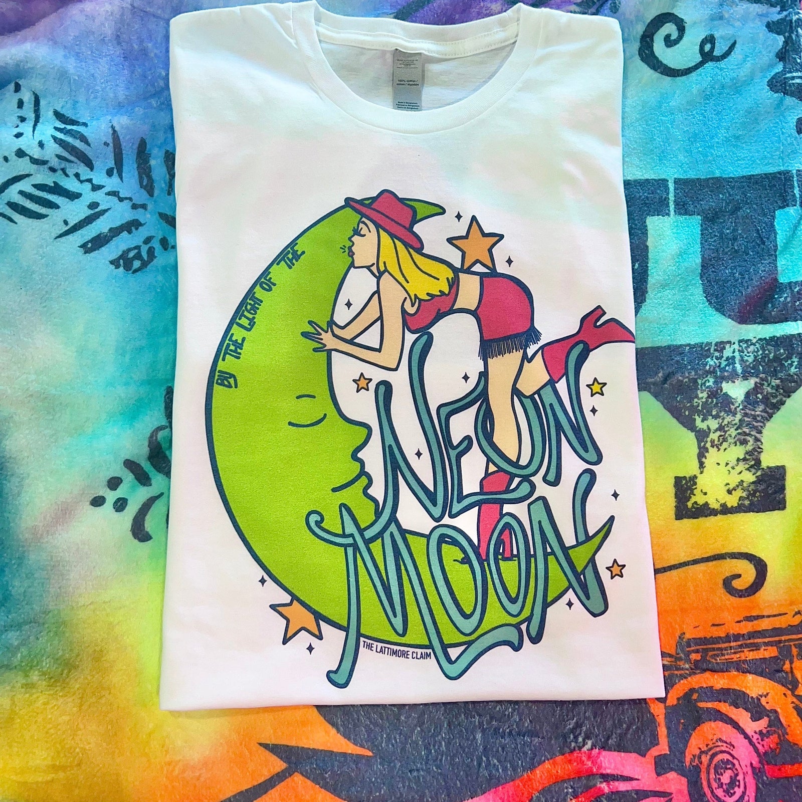 Neon Moon White Graphic Tee (made 2 order) LC