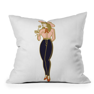 "Ole Pretty Cowgirl" Indoor / Outdoor Throw Pillows (DS)