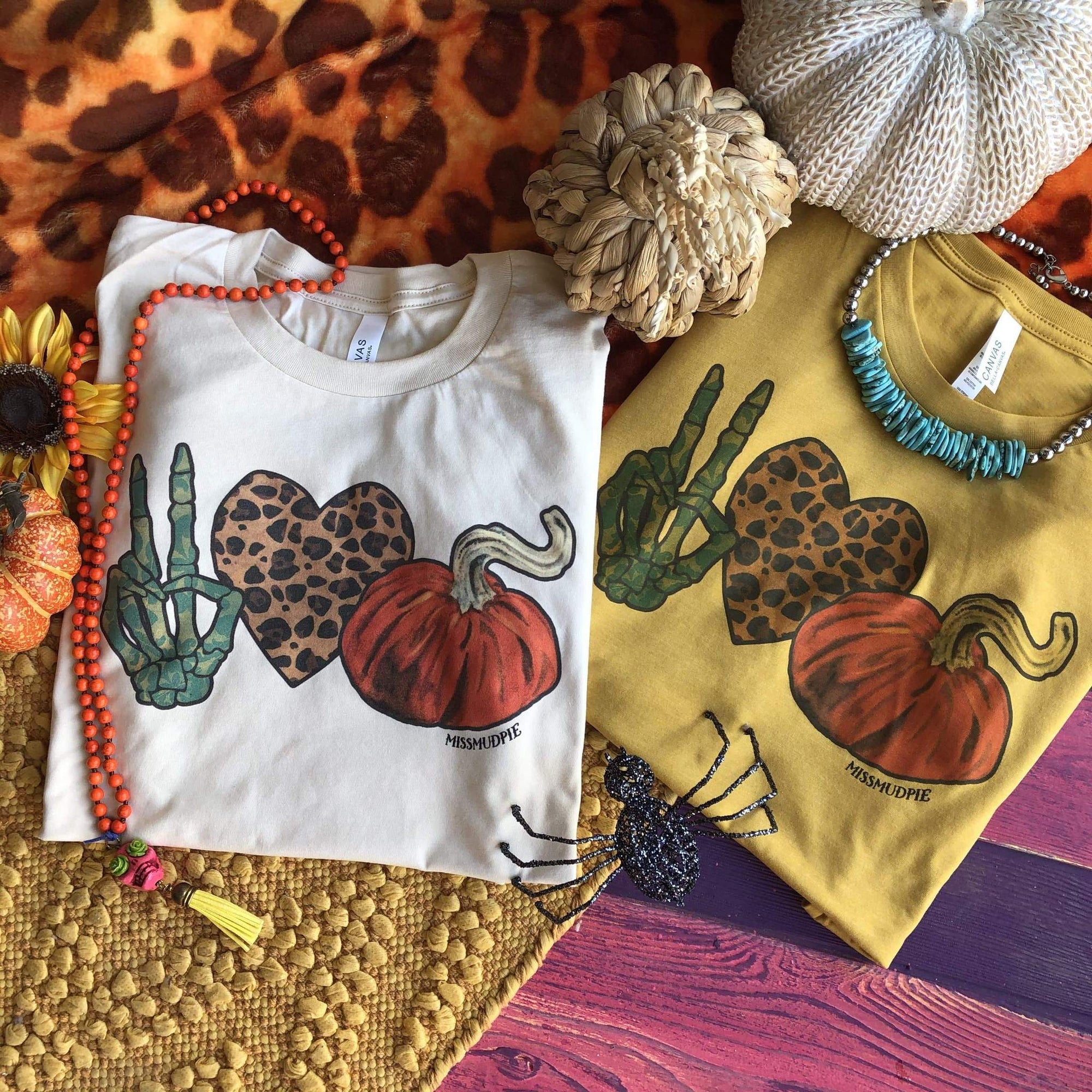 "Ole Peace Love Pumpkins" Graphic Tee ~ (made 2 order)