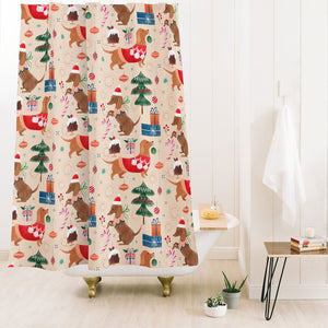 "Ole Christmas Dachshund" Shower Curtain (DS)