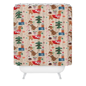 "Ole Christmas Dachshund" Shower Curtain (DS)