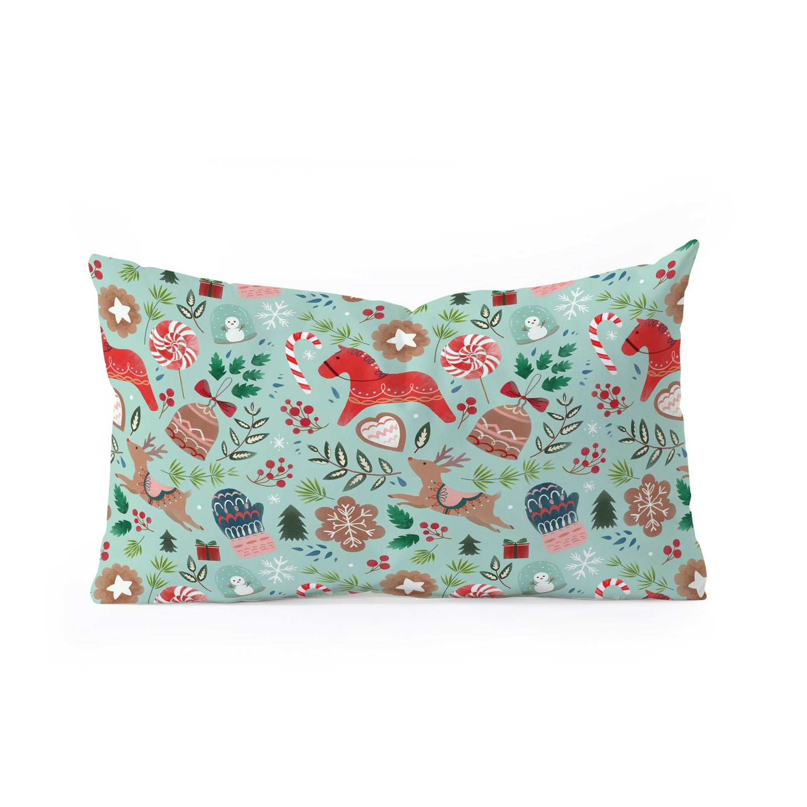 "Ole Christmas Gingerbread" Oblong Throw Pillow (DS)