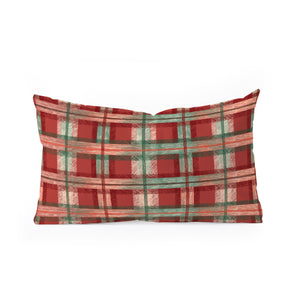 "Ole Red Christmas Tartan" Oblong Throw Pillow (DS)